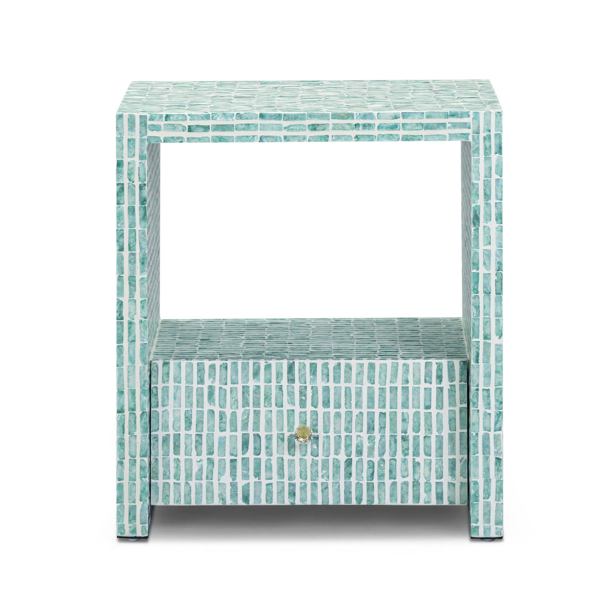 Tia - Mother Of Pearl Nightstand - Blue