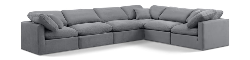 Indulge - Velvet 6 Piece Modular Corner Sectional