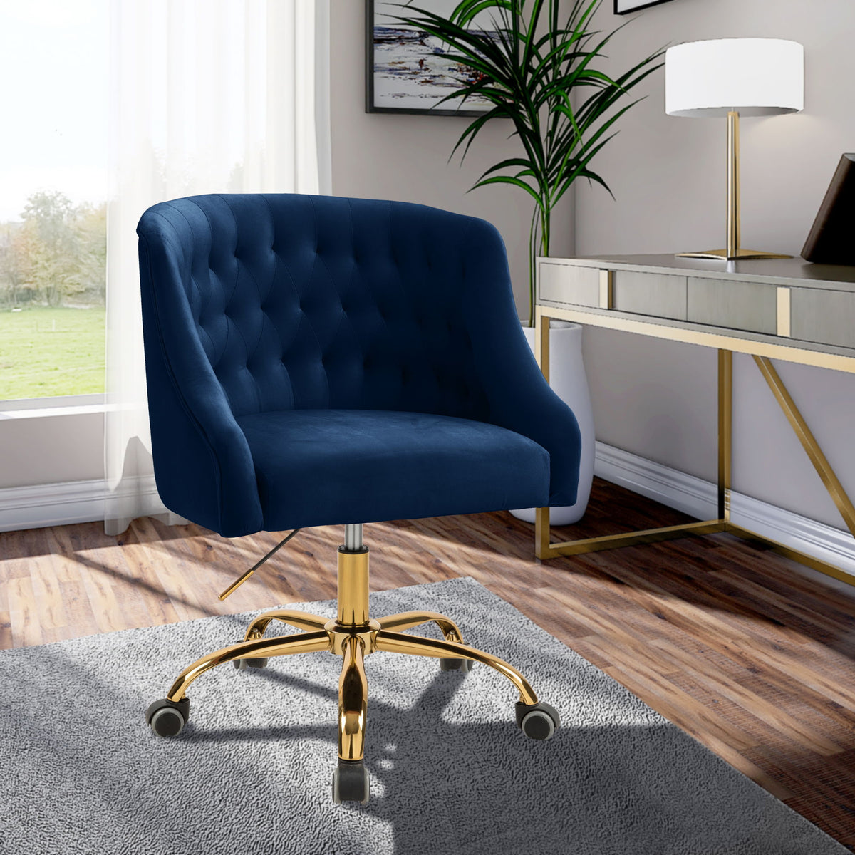 Arden - Office Chair with Gold Legs