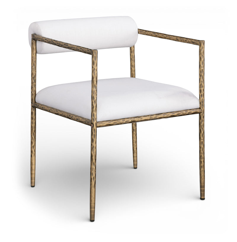 Axis - Linen Textured Cream Fabric Upholstered Dining Chair (Set of 2)