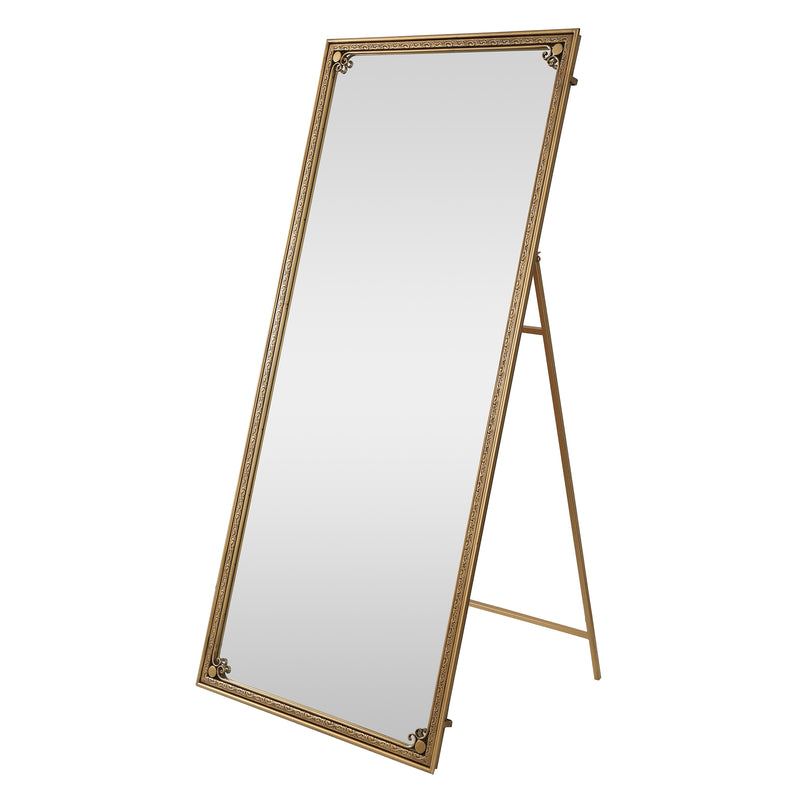 Floor Mirror Full-Length Antique Gold 70.1-inch