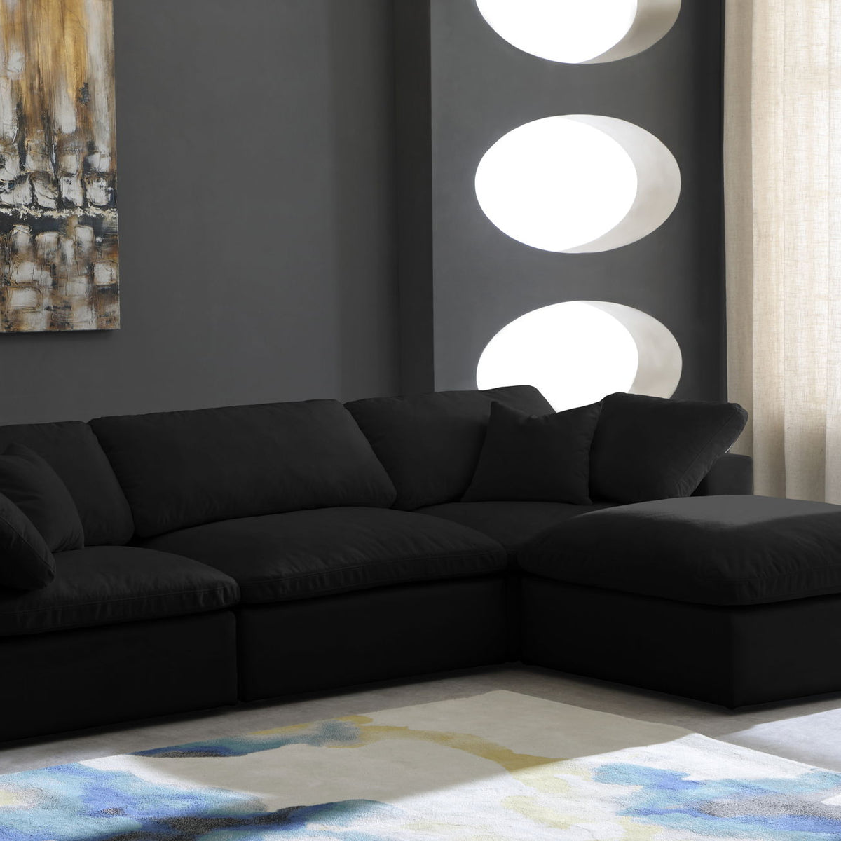 Cozy - 4 Piece Modular Sectional With Chaise