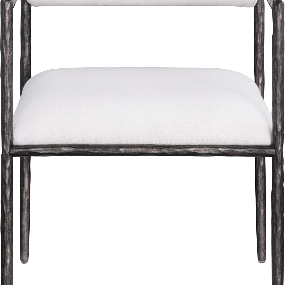 Axis - Linen Textured Cream Fabric Upholstered Dining Chair (Set of 2)
