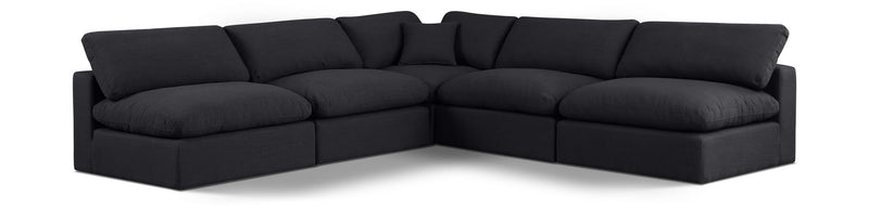 Comfy - 5 Piece Linen Modular Corner Armless Sectional
