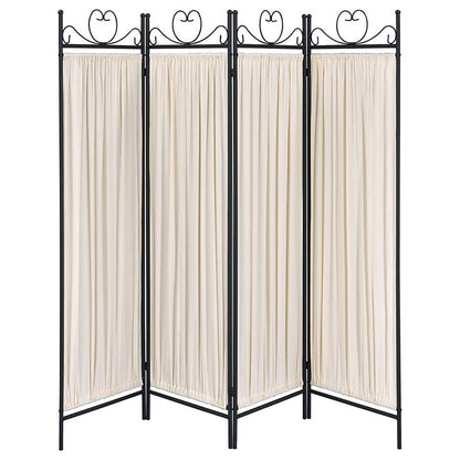 Dove - 4-Panel Room Divider Folding Shoji Screen - Beige