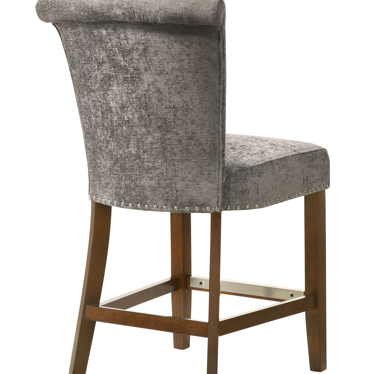 Auggie - 20.5" Fabric Counter Height Chair With Nailhead Trim