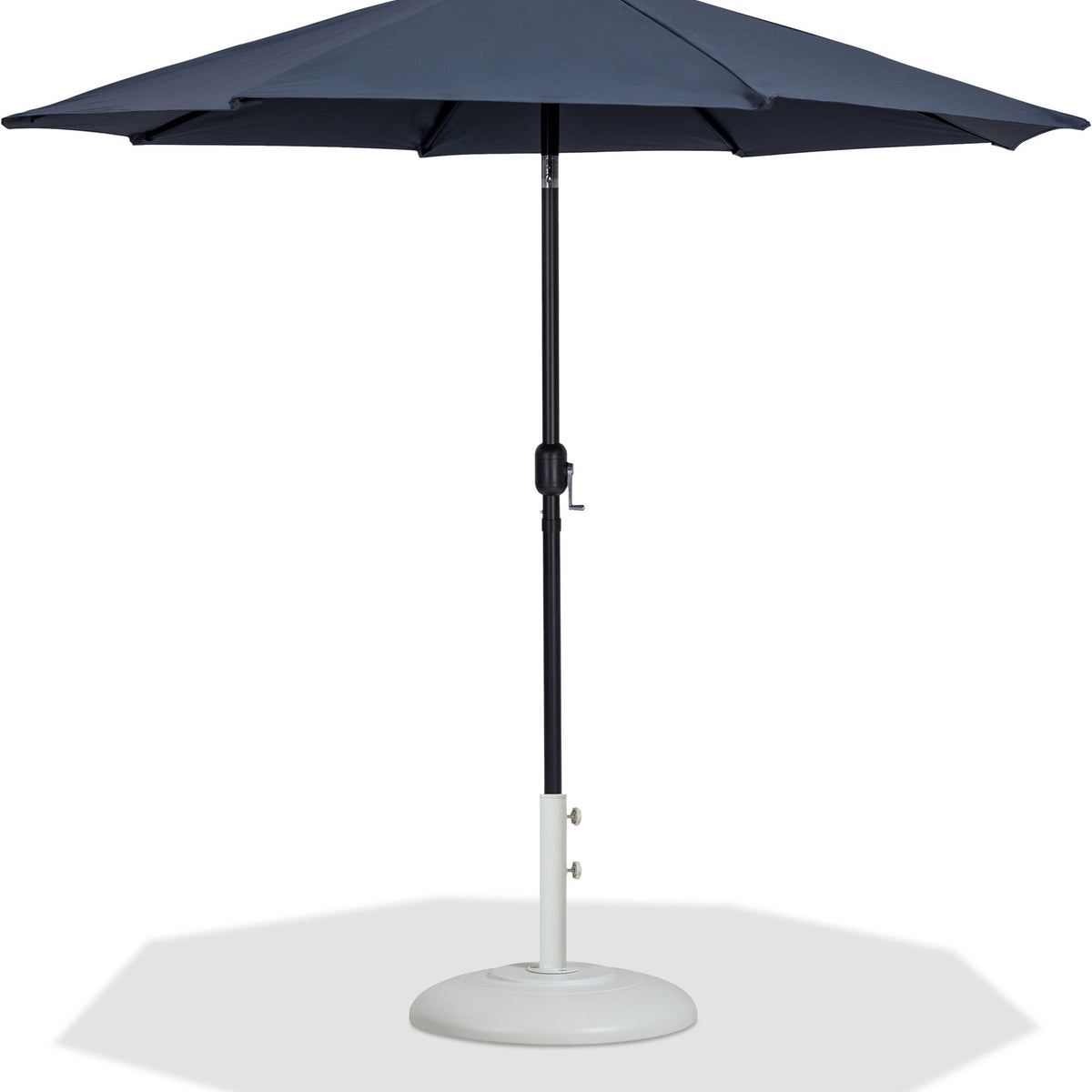 Fiji - Aluminum Patio Umbrella With Round White And Black Base