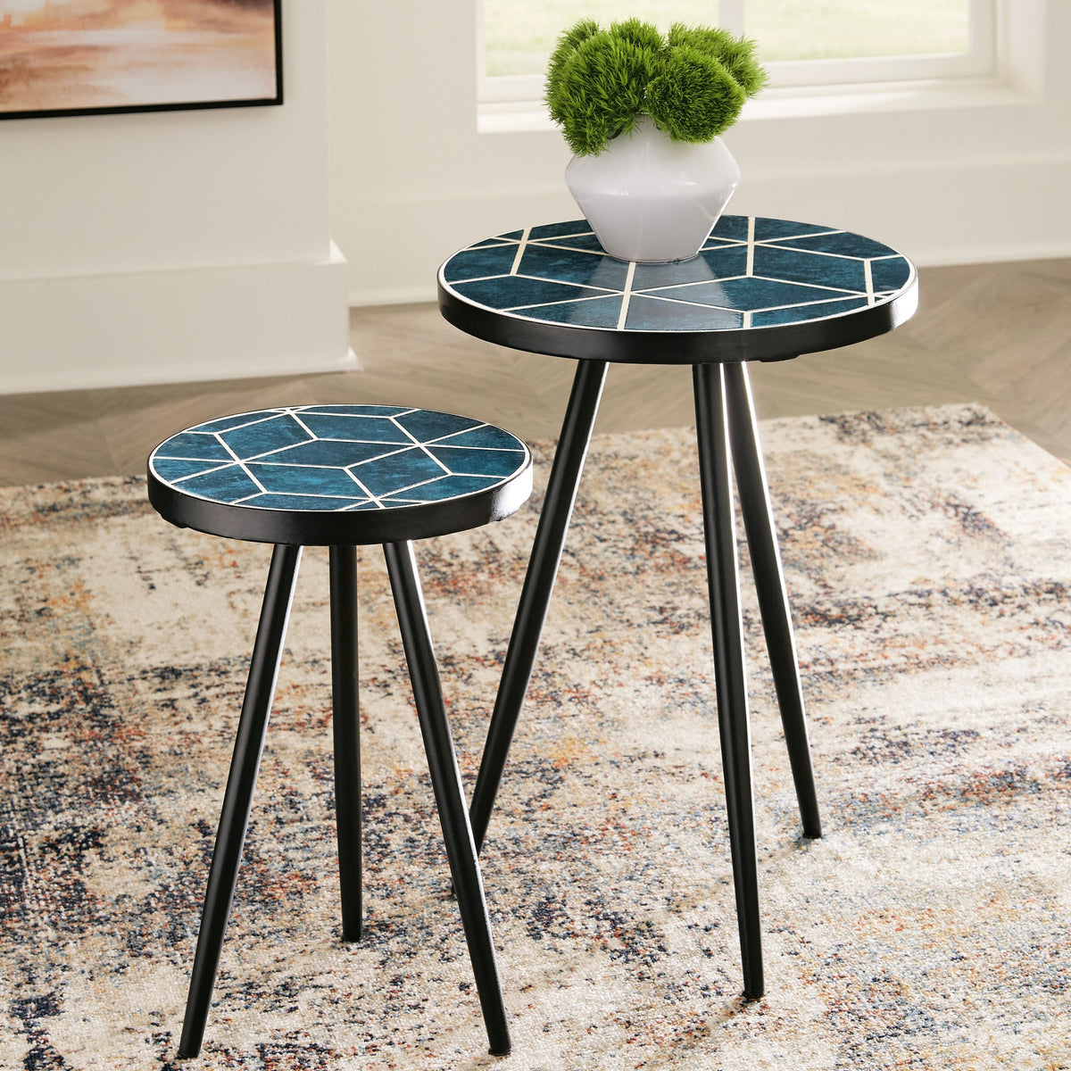 Clairbelle - Accent Table (Set of 2) - Teal