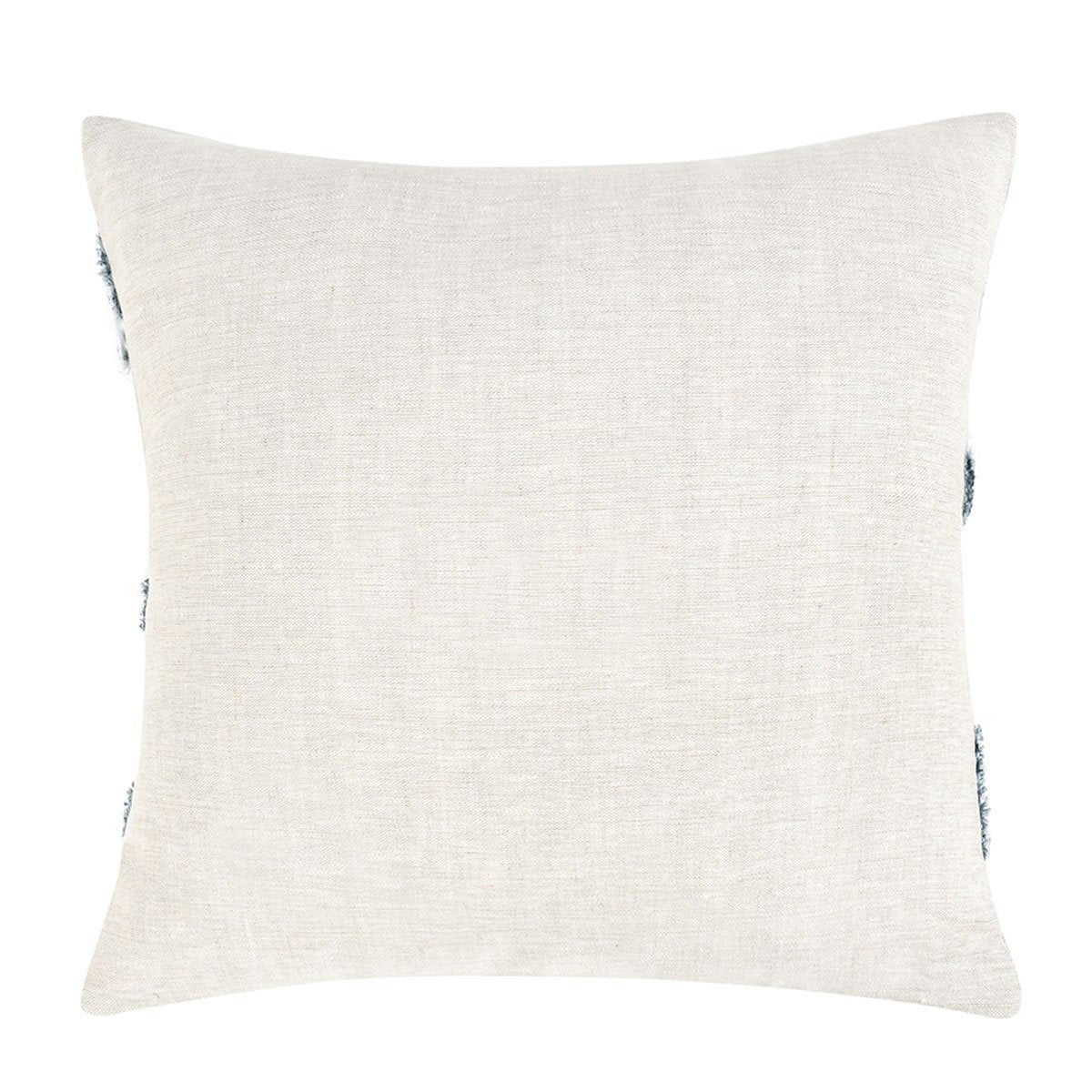 Solid cream decorative pillow with plain front panel