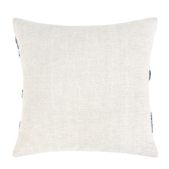 Solid cream decorative pillow with plain front panel