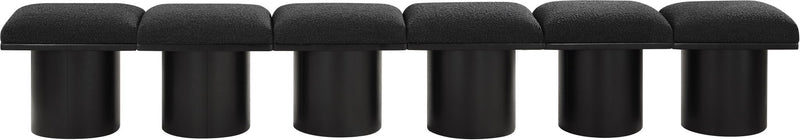 Pavilion - 6 Piece Modular Bench With Black Base