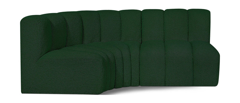 Arc - Boucle Fabric 3 Piece Sofa