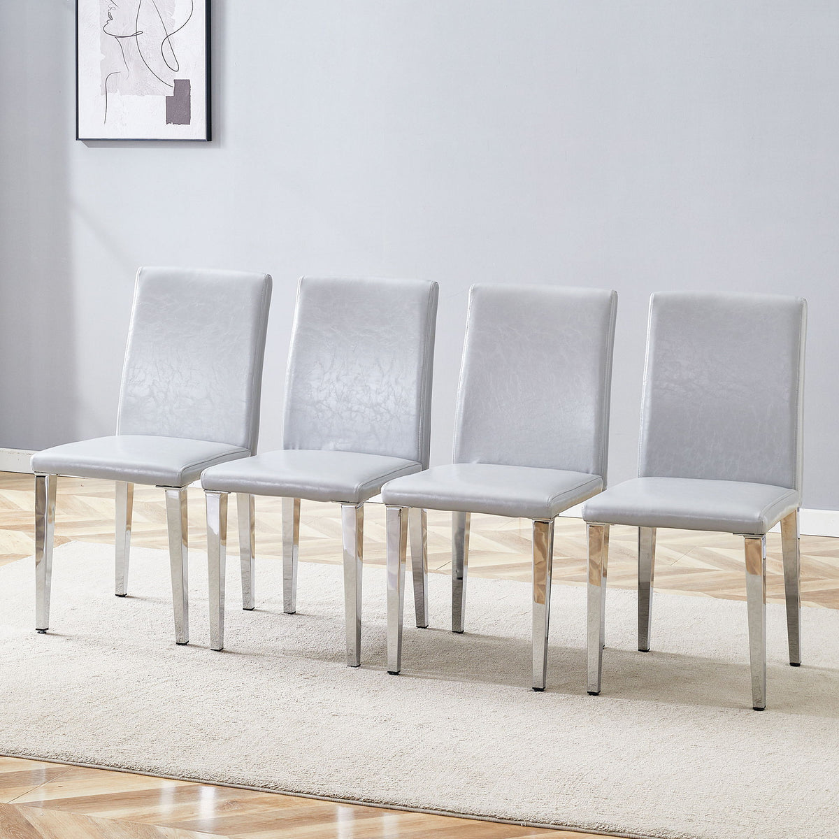 Simple And Versatile Dining Chairs With Metal Legs