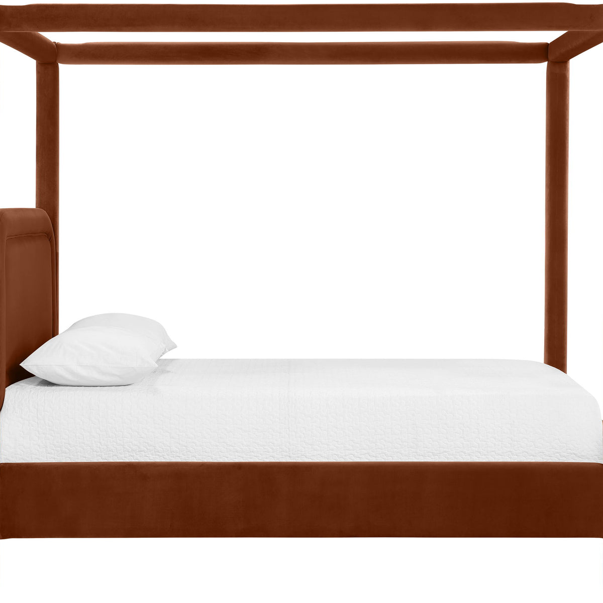 Salina - Velvet Upholstered Bed - Cognac