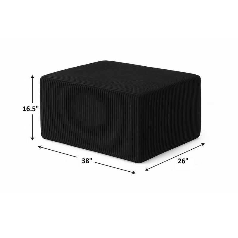 Upholstered Ottoman, Lounge Furniture - Black
