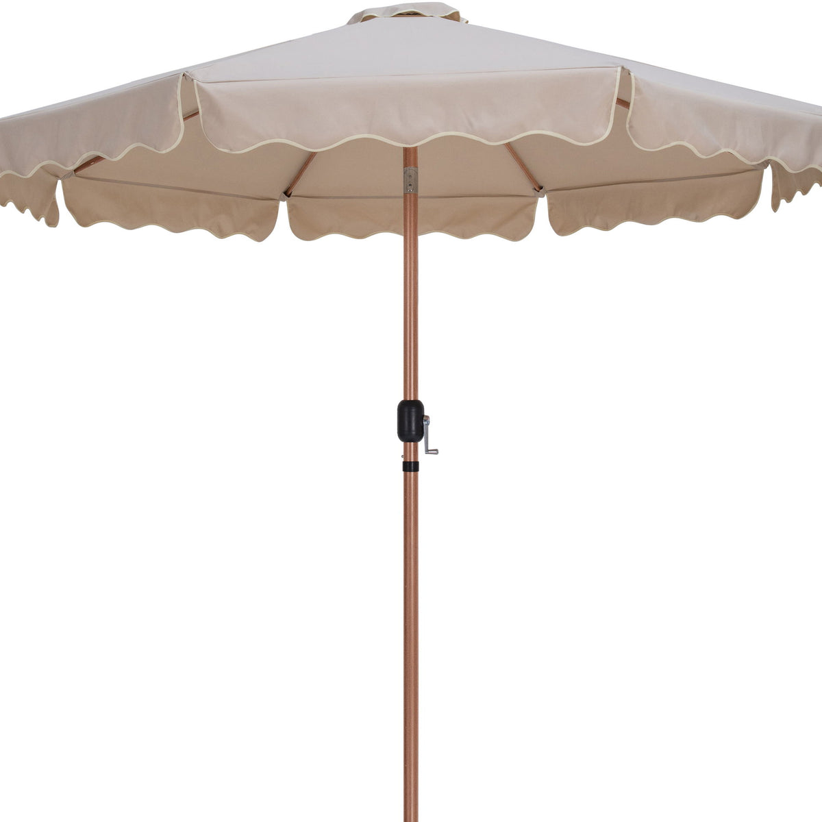 Amalfi - Aluminum Patio Umbrella - White Base / Light Brown Pole