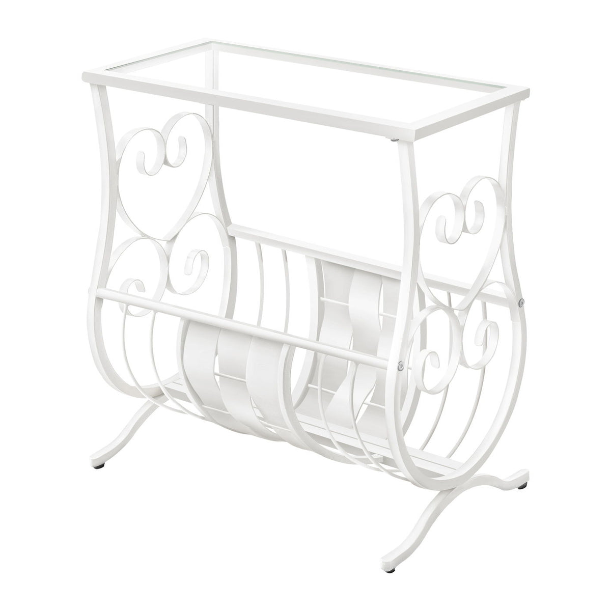 Accent Side Table, Traditional - White