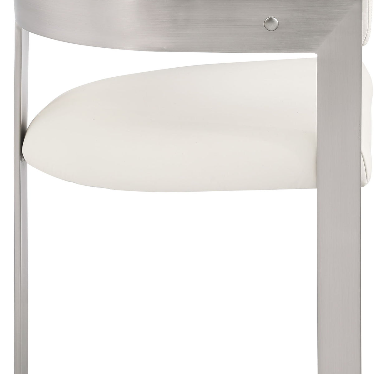 Romeo - Faux Leather Dining Chair With Silver Base (Set of 2)