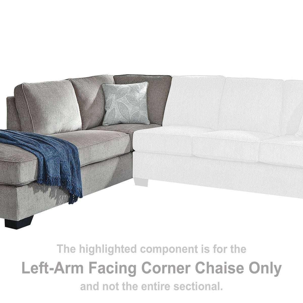 Altari - Laf Corner Chaise - Alloy