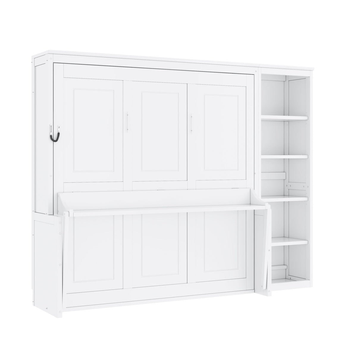 Sturdy Murphy Bed With Desk And Bookshelf
