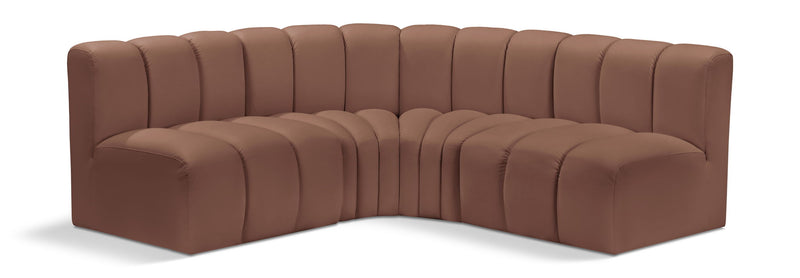 Arc - Faux Leather 4 Piece Corner Modular Sofa