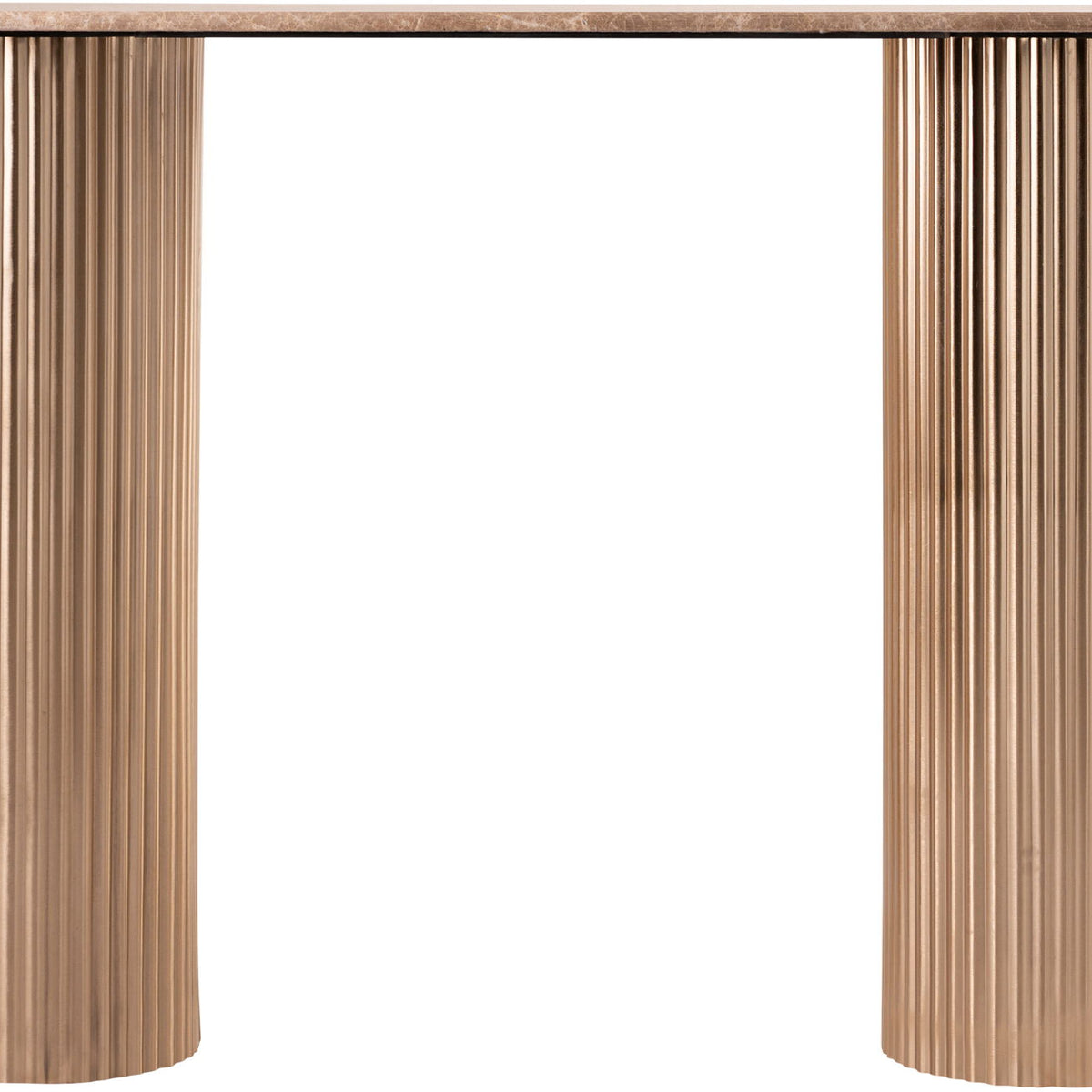 Cindra - Genuine Marble Top And Iron Base Console Table