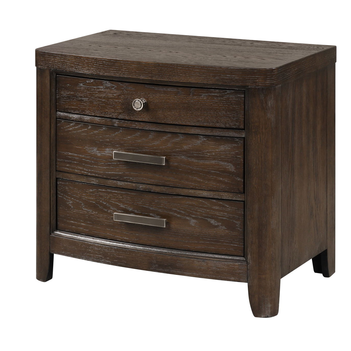 Two Drawer Nightstand - Antique Brown