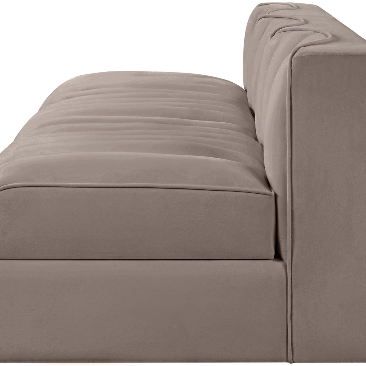 Rummi - Velvet Performance Fabric Upholstered 3 Piece Modular Armless Sofa