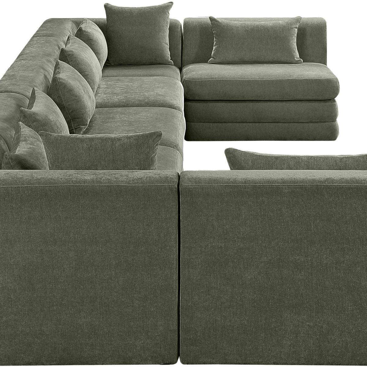 Stellar - 7 Piece Chenille Fabric Upholstered Modular Sectional