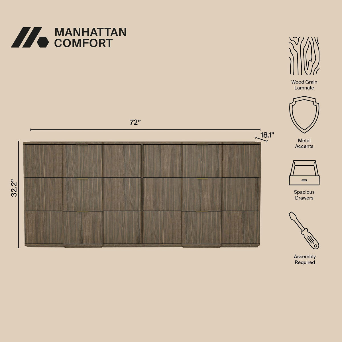 Manhattan Clive - Bedroom Dresser