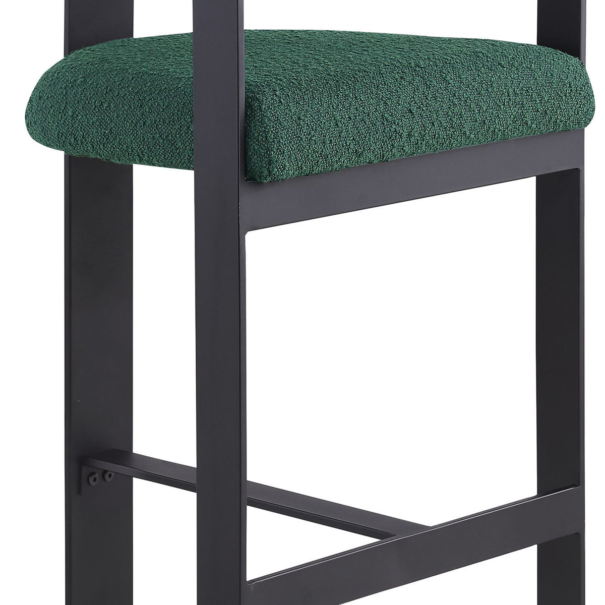 Romeo - Boucle Counter Stool With Black Base (Set of 2)