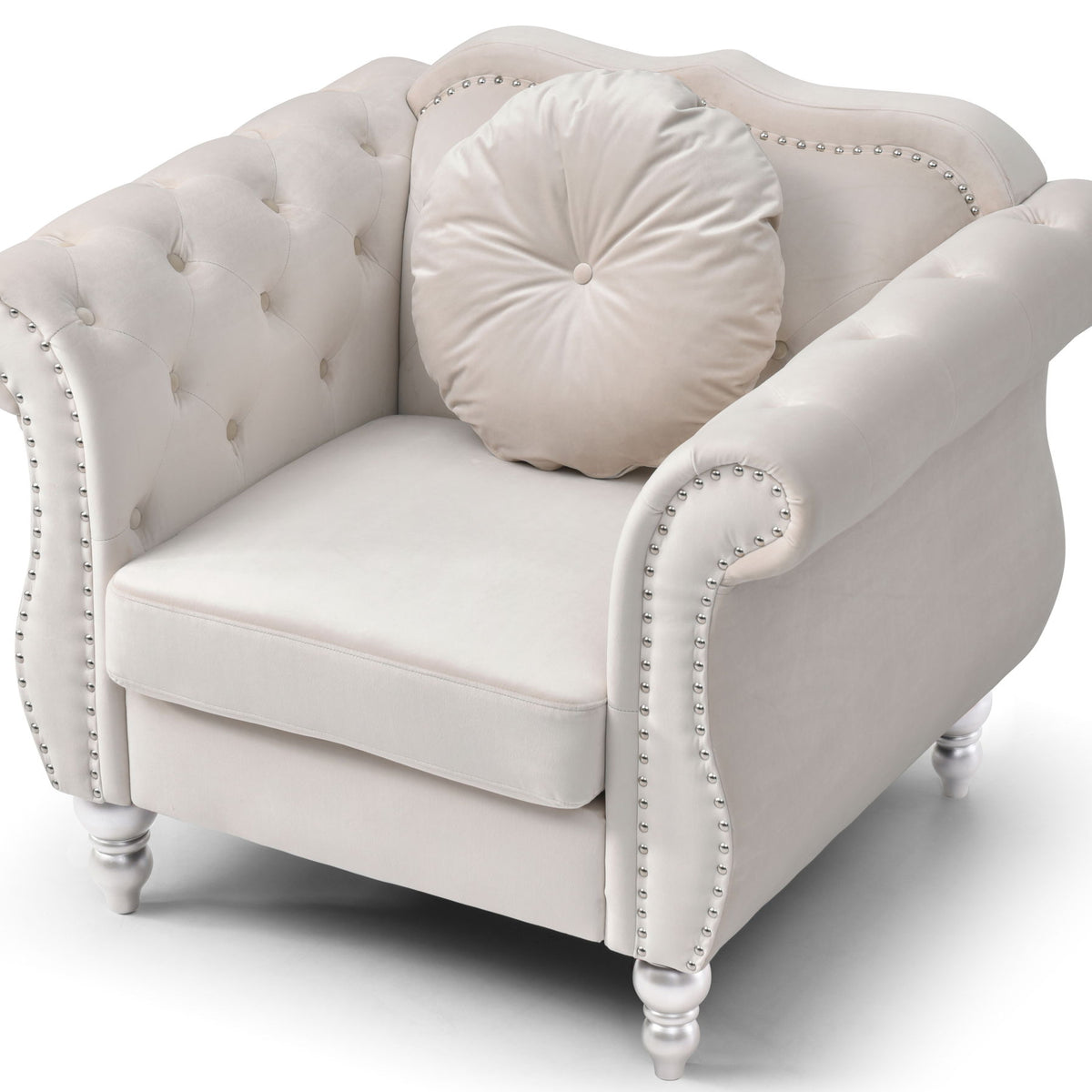 Chic Transitional Flared Arm Chair