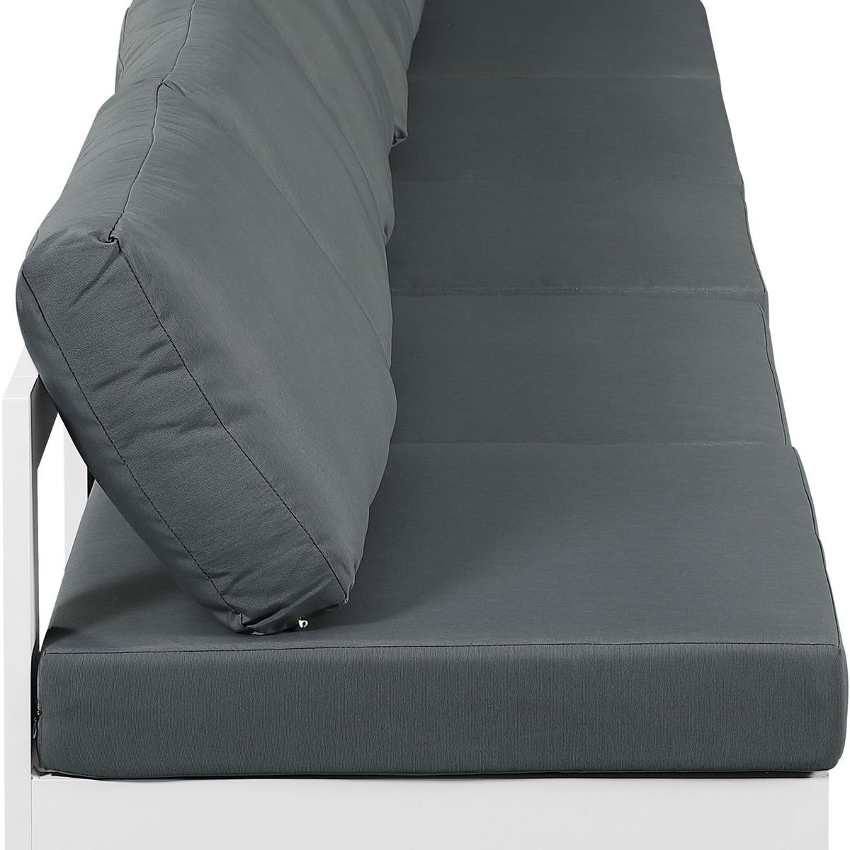 Nizuc - Outdoor Patio 5 Seat Modular Armless Sofa With White Frame