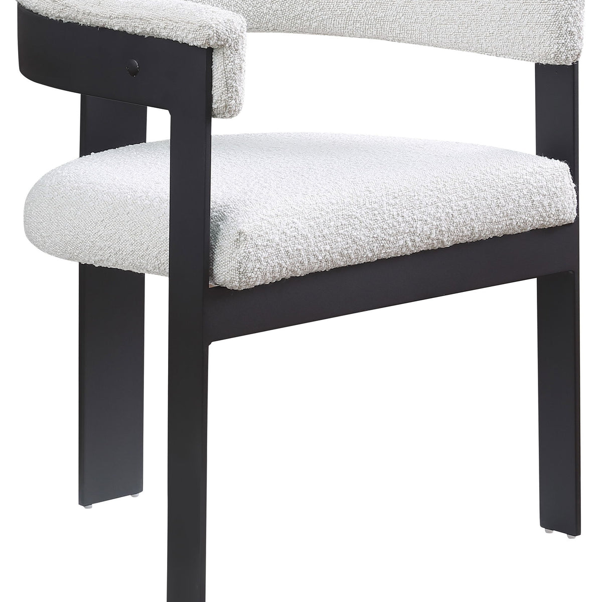 Romeo - Boucle Dining Chair With Black Base (Set of 2)