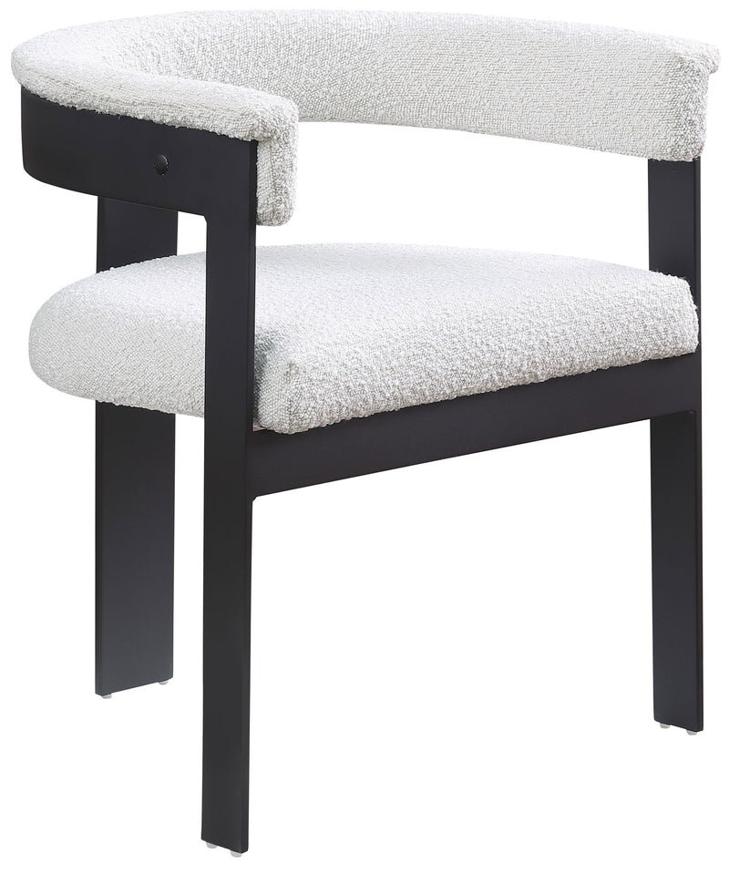 Romeo - Boucle Dining Chair With Black Base (Set of 2)