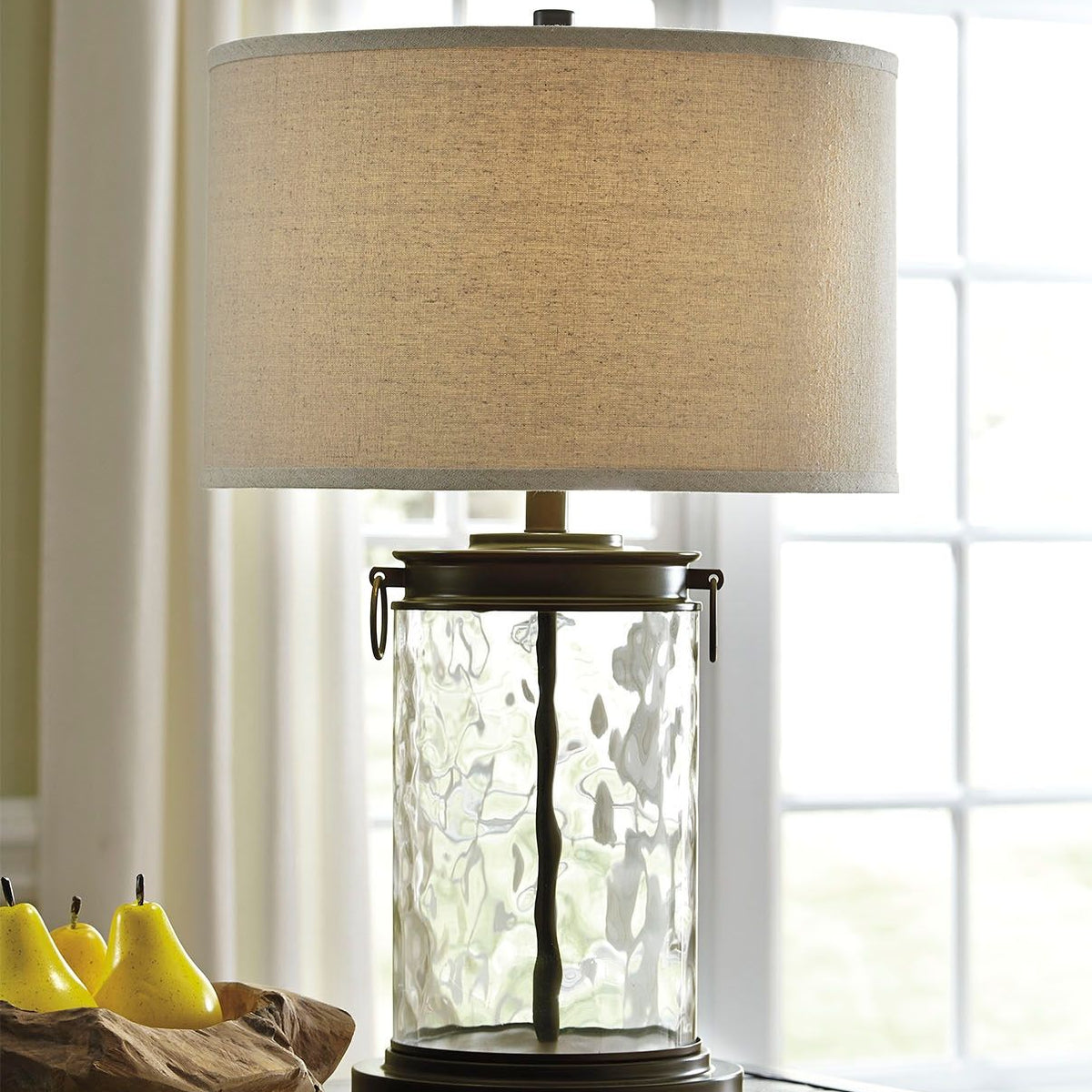 Tailynn - Glass Table Lamp  - Clear / Bronze Finish