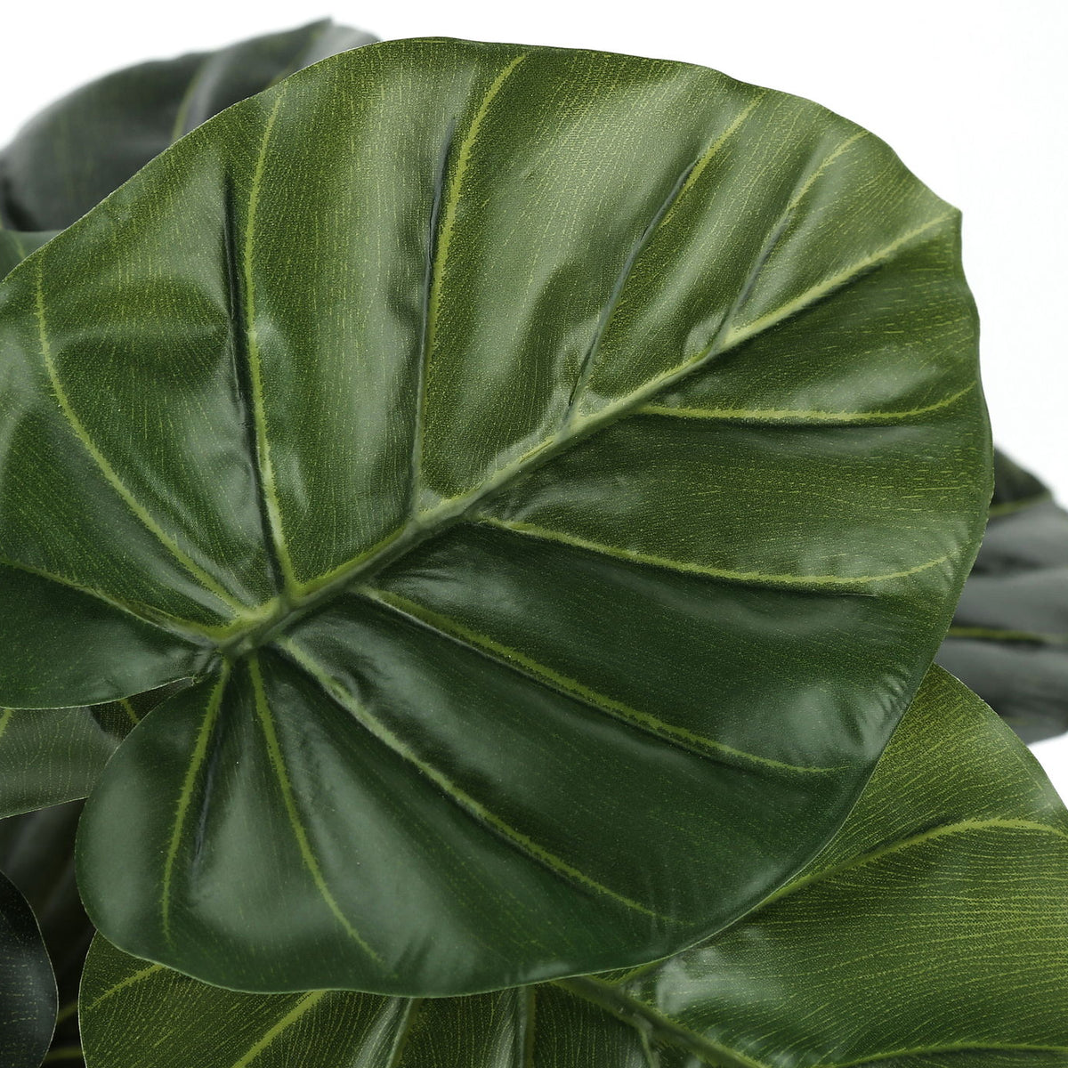 24" Tall, Artificial Plant, Alocasia, Indoor, Faux, Fake, Table, Greenery, Potted, Real Touch, Decorative - Green / Black
