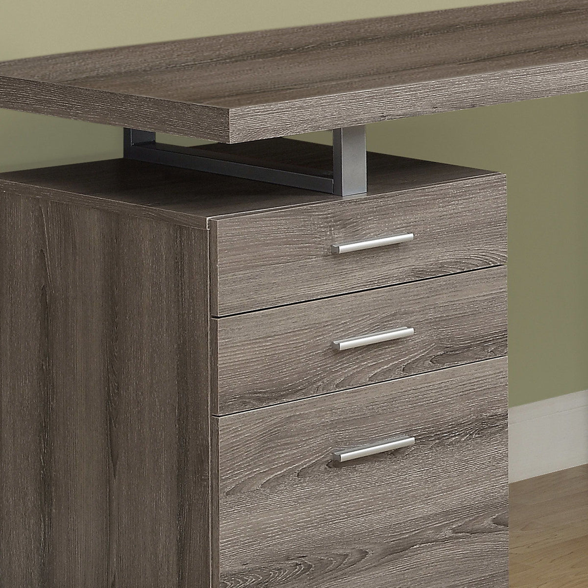 Computer Desk Left Right Set-Up Storage Drawers For Home Office