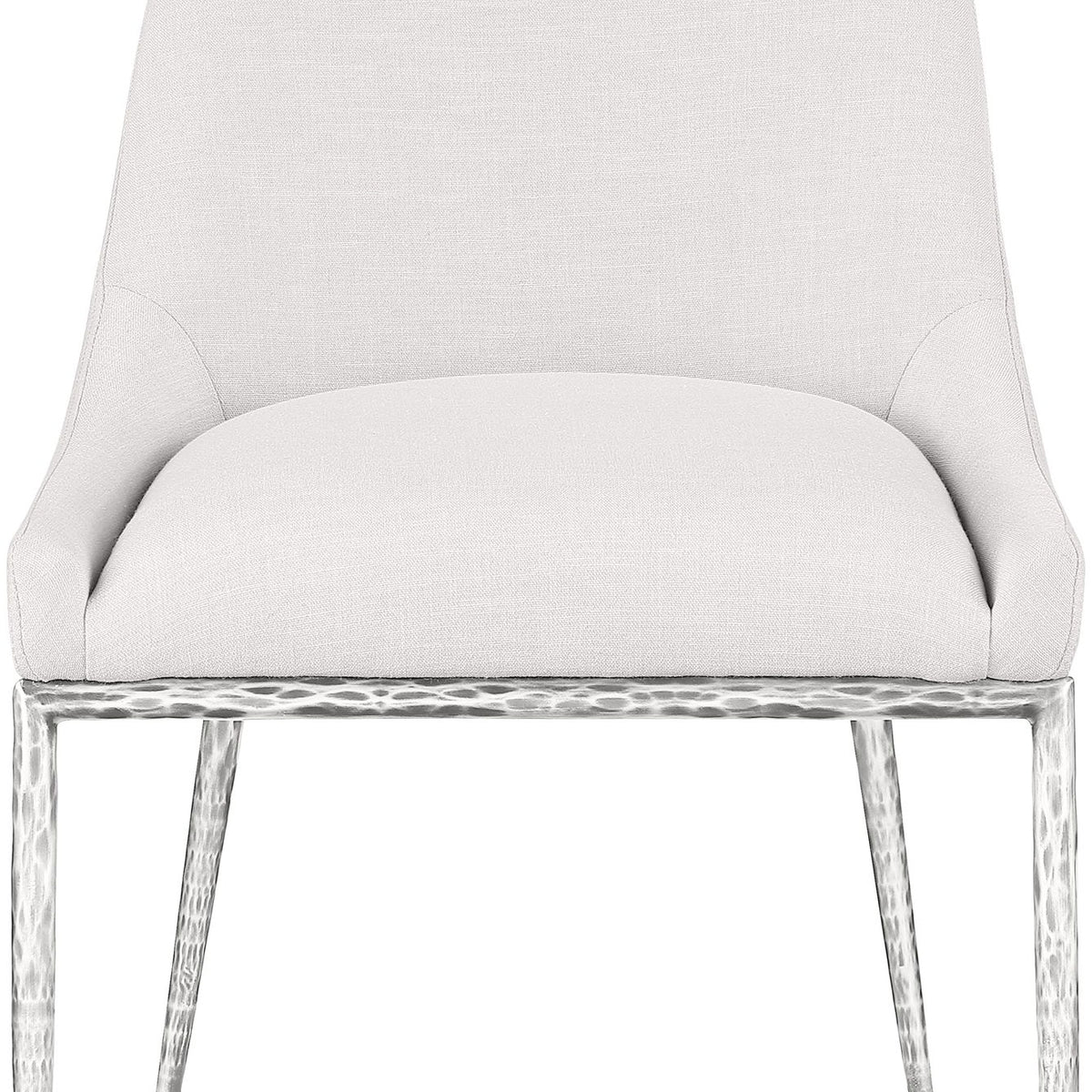 Ferro - Upholstered Dining Side Chair With Brushed Silver Legs