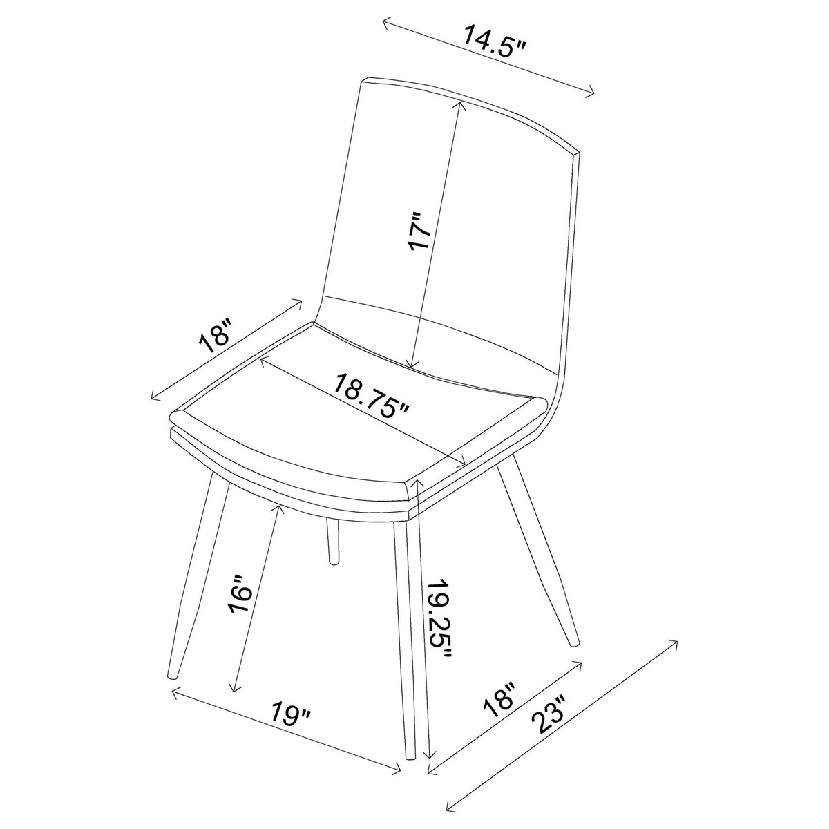 Feast - Coffee Dining Chair (Set of 2) - Coffee