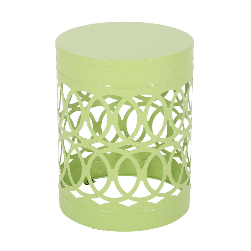 Outdoor Metal Large End Table, Modern Design