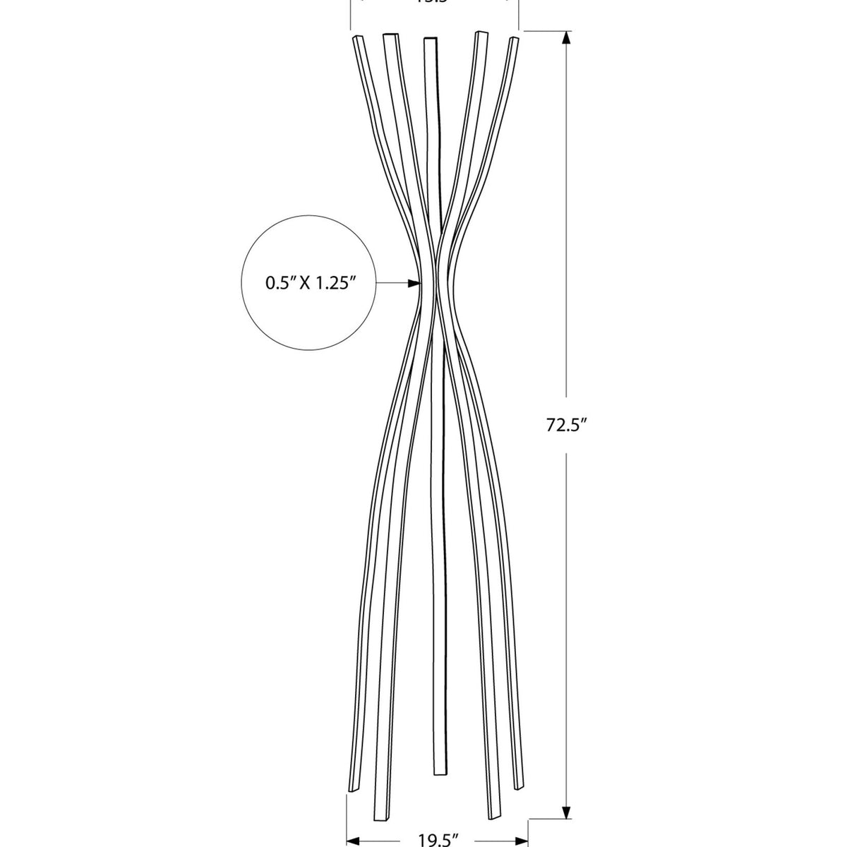 Free Standing Coat Rack 5 Hooks For Entryway - Black