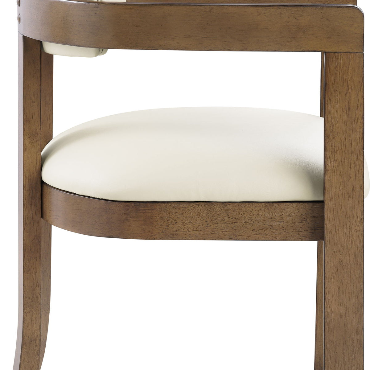 Lavrin - Vegan Leather Upholstered Dining Arm Chair (Set of 2) - Walnut Base