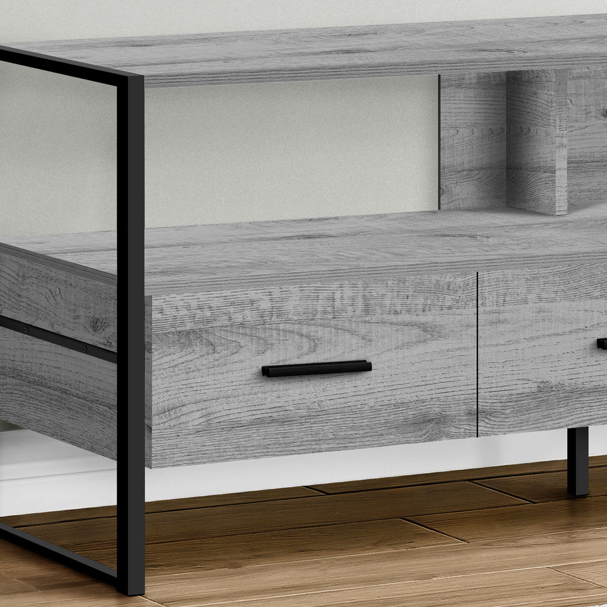 TV Stand, Console, Media Entertainment Center, Storage Drawers, Modern