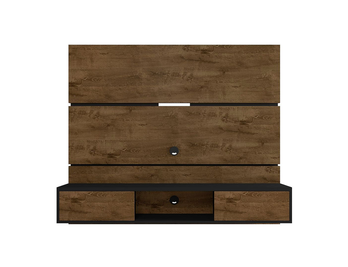 Vernon - TV Panel - Rustic Brown And Black
