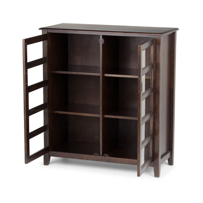 Burlington - Medium Storage Cabinet - Mahogany Brown