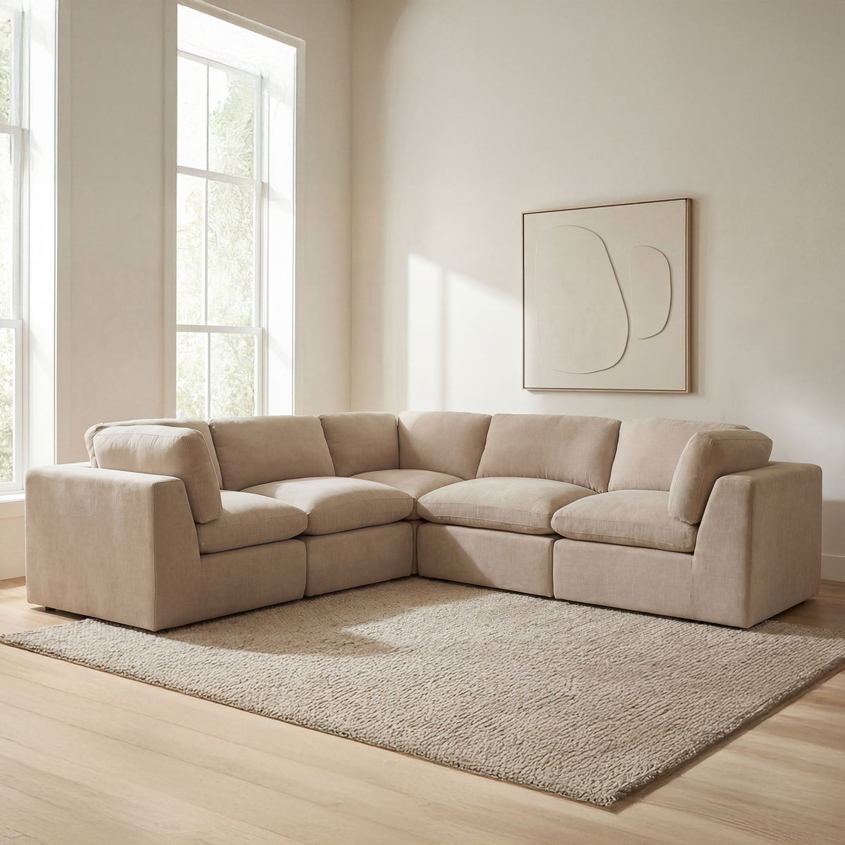 Cates - Classic L Modular Sectional - Pebble