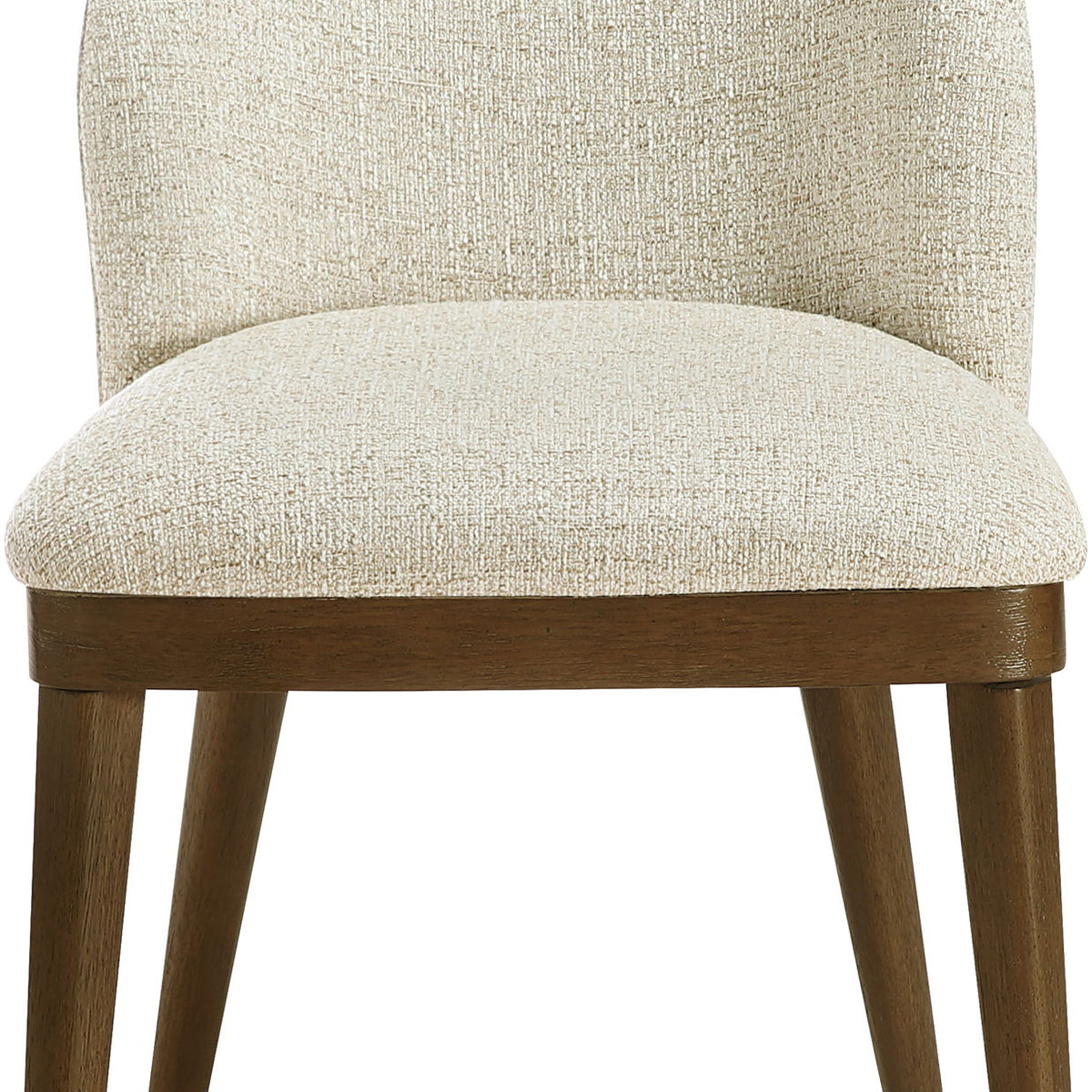 Valeo - Linen Textured Fabric Upholstered Dining Chair (Set of 2) - Painted Brown Base