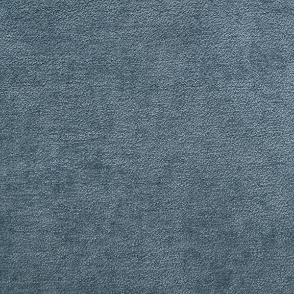 Light blue upholstered fabric close-up with textured, suede-like weave