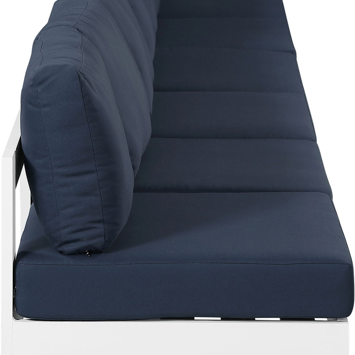 Nizuc - Outdoor Patio 6 Seat Armless Modular Sofa With White Frame